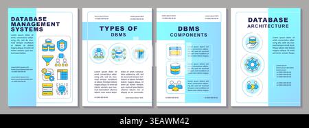Database management systems brochure layout Stock Vector