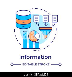 Information multi color concept icon Stock Vector