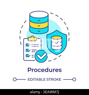 Procedures multi color concept icon Stock Vector