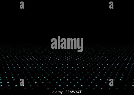 Abstract Glowing Grid with Perspective Background Stock Vector