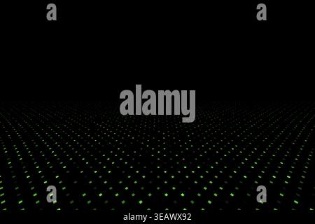 Abstract Glowing Grid with Perspective Background Stock Vector