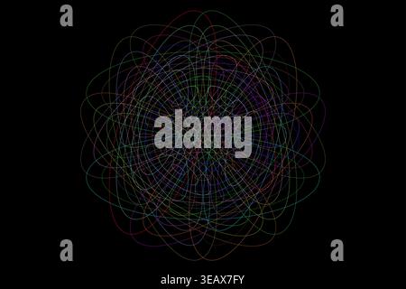 Abstract Geometric Knotted Lines Circle Shape Modern Background Stock Vector