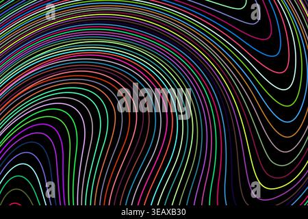 wavy background curved lines abstract illustration Stock Vector