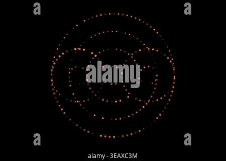 Abstract Digital Pattern of Dotted Circles Stock Vector