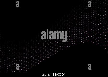 curved halftone wave tech illustration abstract background Stock Vector