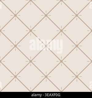 Rustic Beige Folk Floral Botanical Pattern Stock Vector