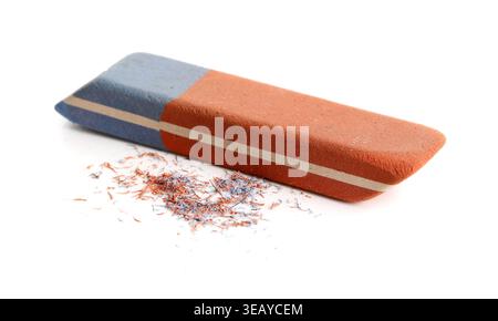 School eraser on white background Stock Photo