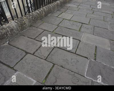 Grey stone floor pavement useful as a background Stock Photo