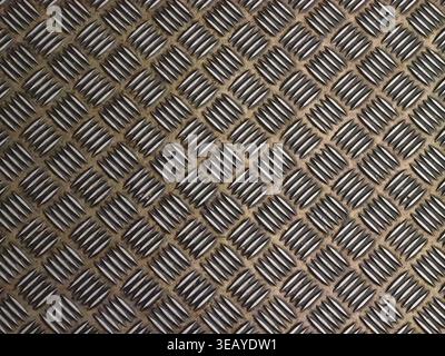 Grey diamond steel metal texture useful as a background Stock Photo