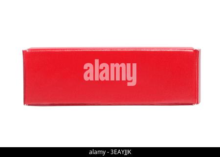 Blank red paper package box isolated on white background Stock Photo