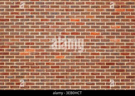 Red brick wall for background use, full frame Stock Photo
