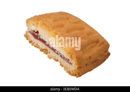 shortbread cookie with filling isolated on white background. Stock Photo