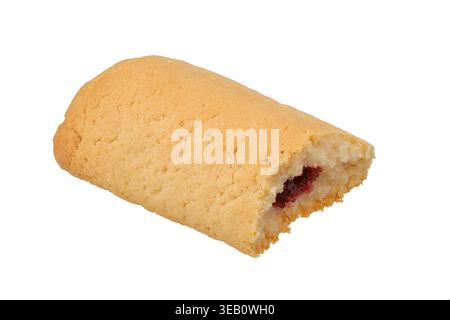 shortbread cookie with filling isolated on white background. Stock Photo