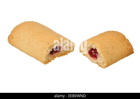shortbread cookie with filling isolated on white background. Stock Photo