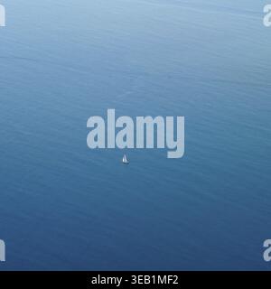Aerial view of blue sea water texture useful as a background Stock Photo