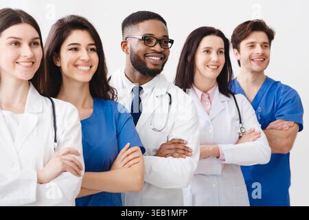 Young Professional Doctors Standing Together In Laboratory Stock Photo