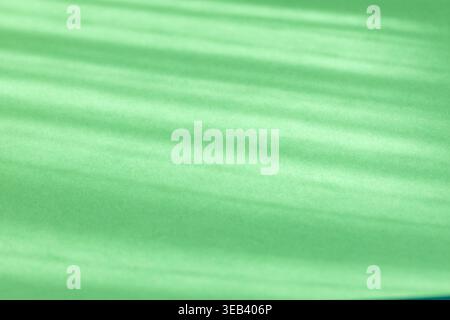 Abstract green background showing sunbeams casting diagonal shadows and light stripes Stock Photo