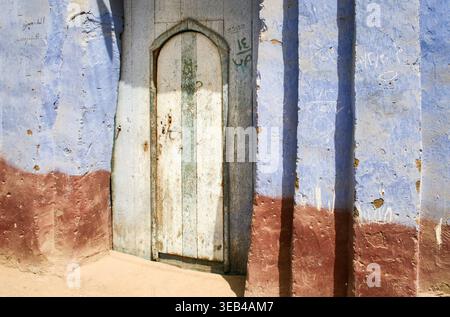 Traditional Nubian village home located in  around Aswan, Egypt. Stock Photo