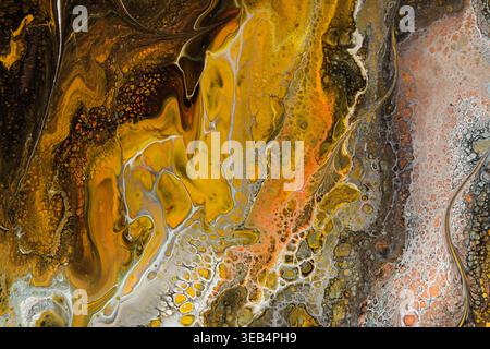 Abstract Artistic Rendering Showcasing Vibrant Colors and Dynamic Textures in Fluid Art Stock Photo