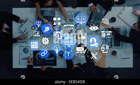 The concept of website design focuses on user experience and functionality. Good website design combines creativity with technology to build an Stock Photo