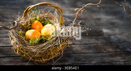 easter, easter egg, easter nest, easters, easter eggs Stock Photo