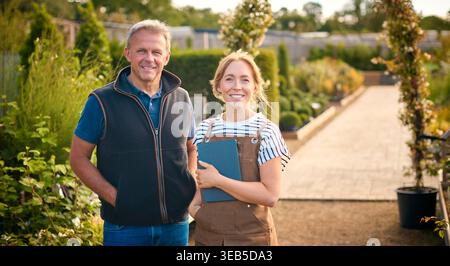garden center, owner, garden centers, owners Stock Photo