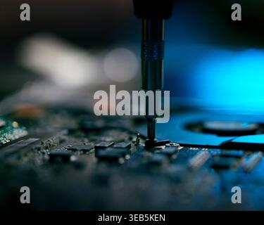 hardware, pcb, tightening, hardwares, pcbs Stock Photo