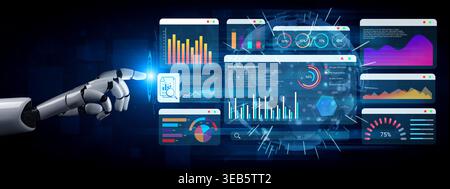 Artificial intelligence enhances data management and analytics dashboard for performance optimization Parse Stock Photo