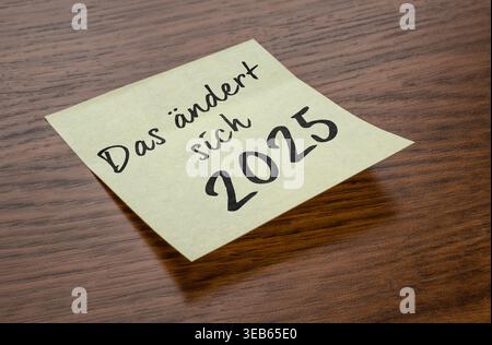 das ändert sich, 2025 Stock Photo