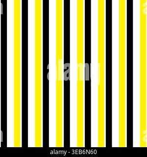 Vector seamless vertical stripes pattern design. Stripes With Balck and Yellow Color Background Stock Vector