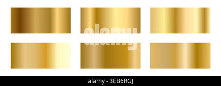 Elegant Gold gradients. Metallic Foil for luxury designs with premium Palette. Vector illustration Stock Vector