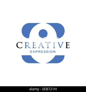 Blue Abstract Creative Icon Stock Vector