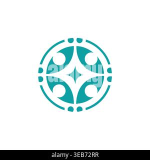 Circular Badge Layout Design Concept Stock Vector