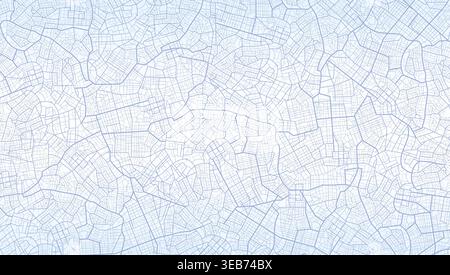Blue city area, background map, streets. Skyline urban panorama. Cartography illustration. Widescreen proportion, digital flat design street map Stock Vector