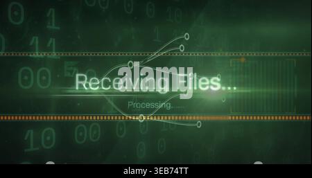 Displaying glowing Receiving Files Stock Photo