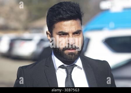Truck driver Jaskirat Singh Sidhu walks into the Kerry Vickar Centre for his sentencing in Melfort, Sask., on March 22, 2019. The Federal Court has delayed his deportation to India scheduled for next week. THE CANADIAN PRESS/Kayle Neis Stock Photo