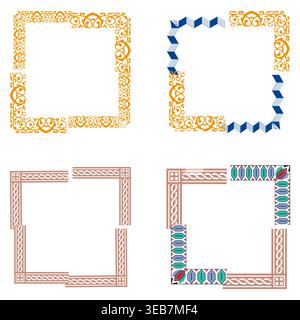 Brush stroke frame. Grunge border square. Rough paint shape. Vector artistic frame Stock Vector