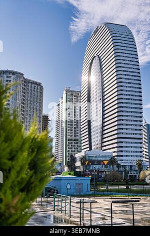 Batumi, georgia 21 april 2026: batumi, georgia, cityscape presenting modern architecture including the alliance palace and courtyard by marriott build Stock Photo