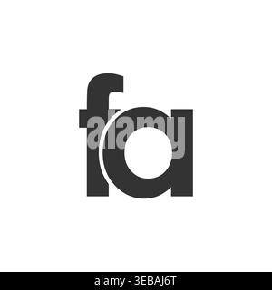 FA creative geometric initial based modern and minimal logo. Letter f a trendy fonts. Universal professional elegant techno vector design. Stock Vector