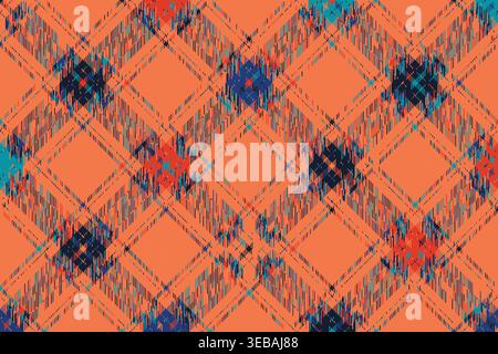 Glitch pattern with fragmented squares and shifting stripes. Subtle grunge textures add dimension, making it perfect for contemporary and bold graphic Stock Vector