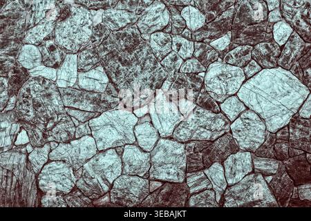 Stone wall texture. Natural granite masonry background Stock Photo