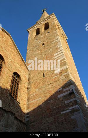 Basilica Sant'Eufemia in  Grado, an old town located on a peninsula in Northeast Italy, on the edge of the Venetian lagoon. Europe. Stock Photo