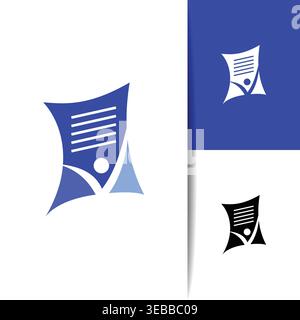 Modern vector icon featuring data people writing on paper, ideal for business, analytics, documentation, workflow, office, education, and technology p Stock Vector