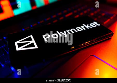 Polymarket Prediction Market Platform Interface Displaying Real Time Event Betting Contracts And Cryptocurrency Trading Data Visualization Stock Photo