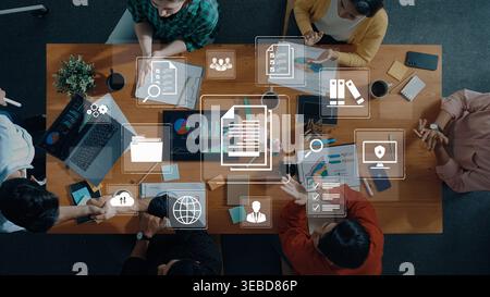 A comprehensive document management system for corporate data. This includes secure file storage, team collaboration, and compliance checks for all Stock Photo