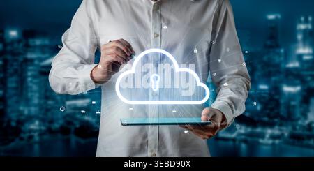 Cloud computing enables digital growth with secure data storage, scalable infrastructure, and strategic cloud-based business solutions. Vouch Stock Photo