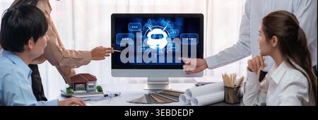 Chatbot software application for brisk online business that automatically reply to customer questions Stock Photo
