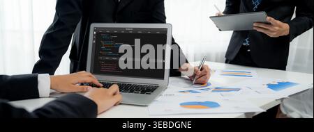Software development programming on computer screen for brisk application and program coding Stock Photo
