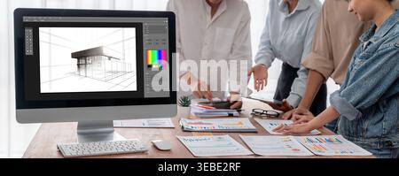 Architectural design brisk software application for architect business and professional designer Stock Photo