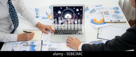 Cloud computing software for brisk remote work and personal data storage Stock Photo